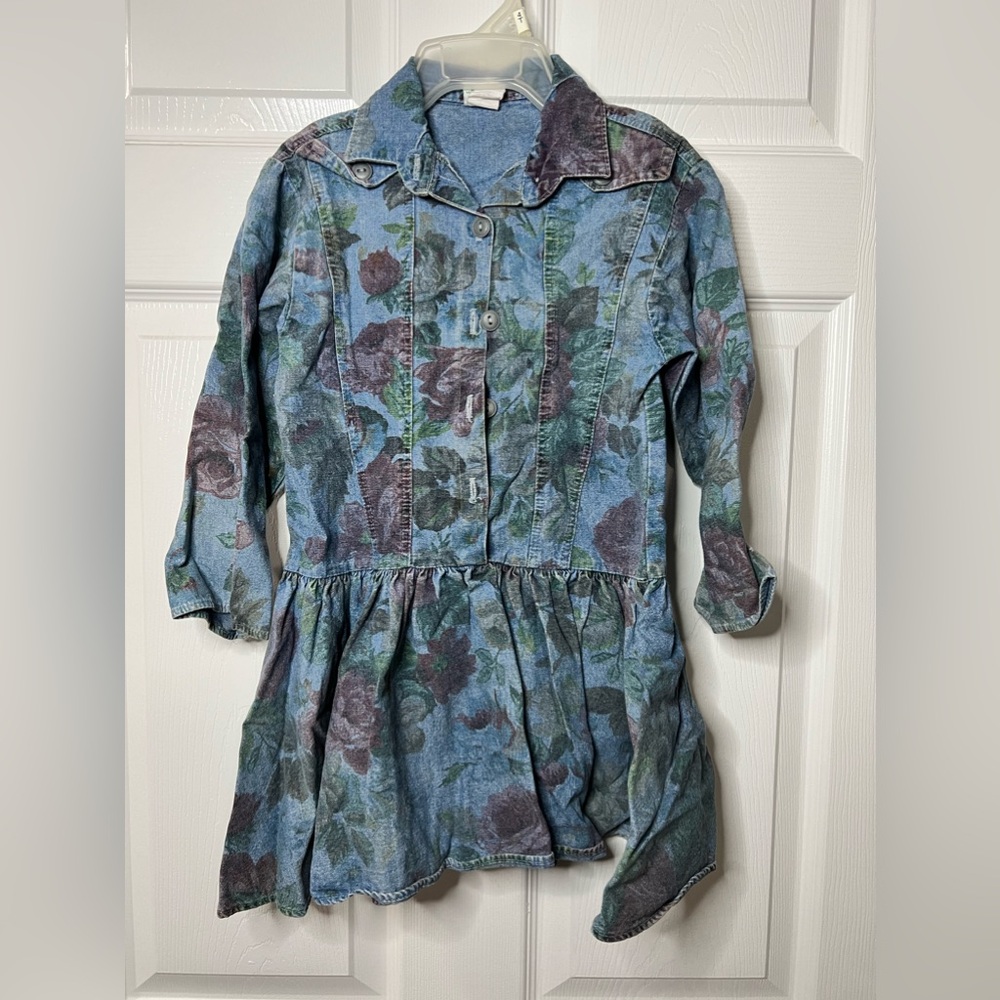 90s VINTAGE Peaches n Cream denim dress